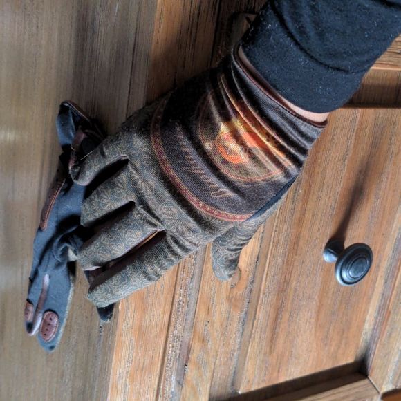 Brokante fall gloves, leather and polyester, stylized, portrait, bohemian - Picture 5 of 14